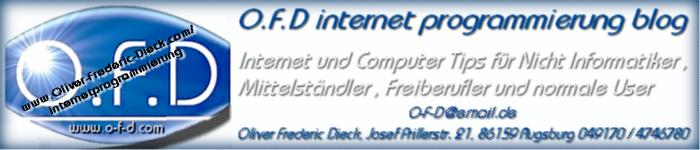 O.F.D internet programmierung Blog fuer Nichtprogrammierer